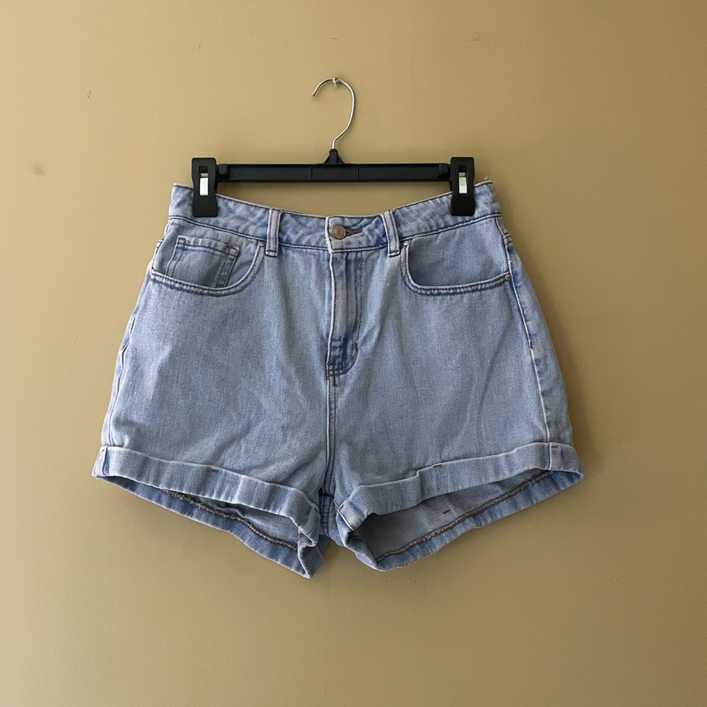 PacSun Mom Jean High-Waisted Cuffed Shorts